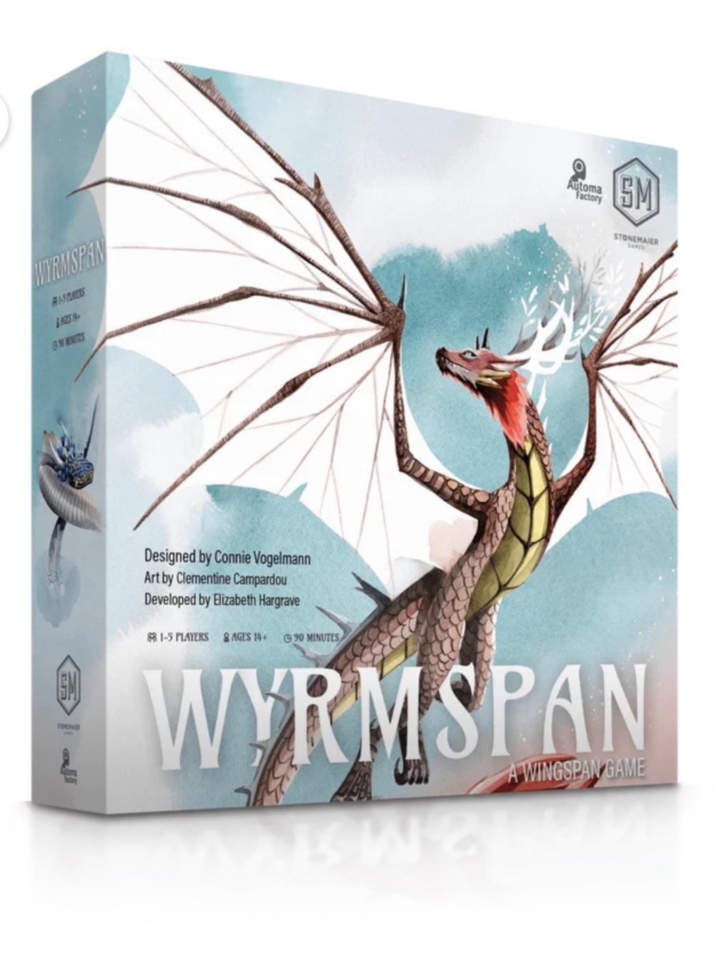 Wyrmspan Dragon Habitat Game Box - White, Green, Red